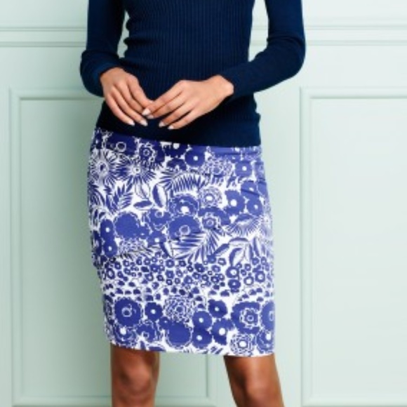 Liz Claiborne Dresses & Skirts - pencil mini skirt floral short pencil blue design